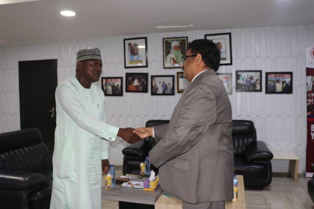 Abdullahi Mainasara and V.C prof. Ajith Kumar V